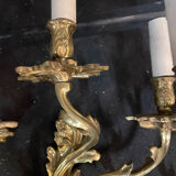 Pair of bronze sconces