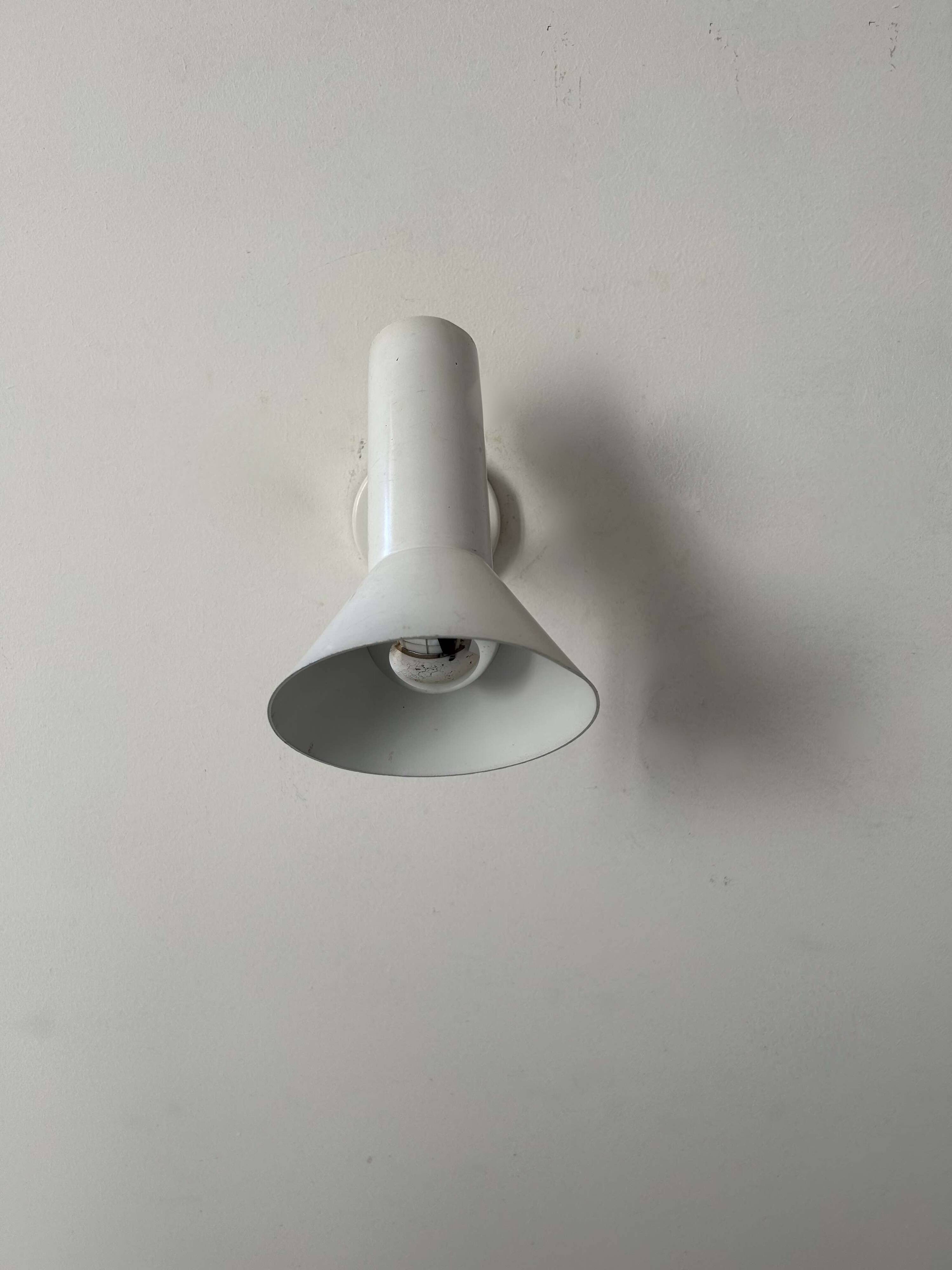 Vintage Raak adjustable wall lamp, chrome and white metal, Netherlands 1970