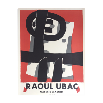 Raoul ubac, galerie maeght, 1950. original exhibition poster in lithography