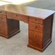 Solid pine wood desk with 8 drawers