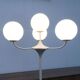 Lampe sur pied en verre et métal par E.R. Nele pour Temde, années 1960
