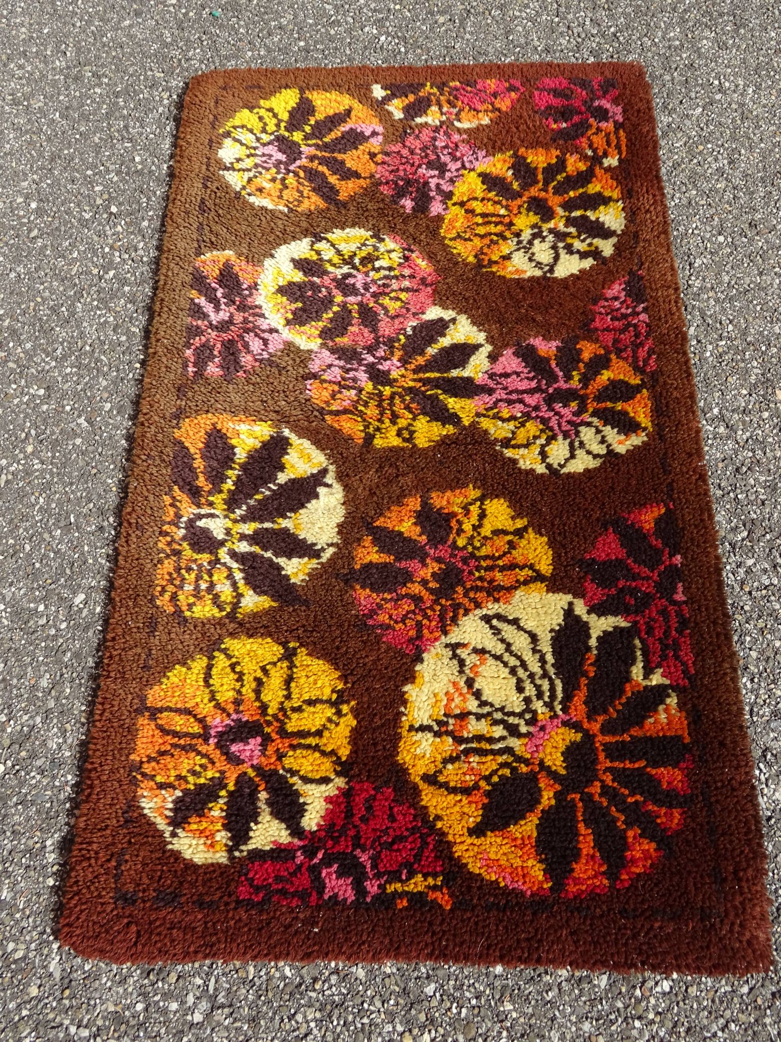 Vintage Wool Carpet Space Age 70s