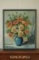 Original vintage oil painting on panel "Flowers in a vase"