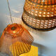60s rattan chandeliers (X2)