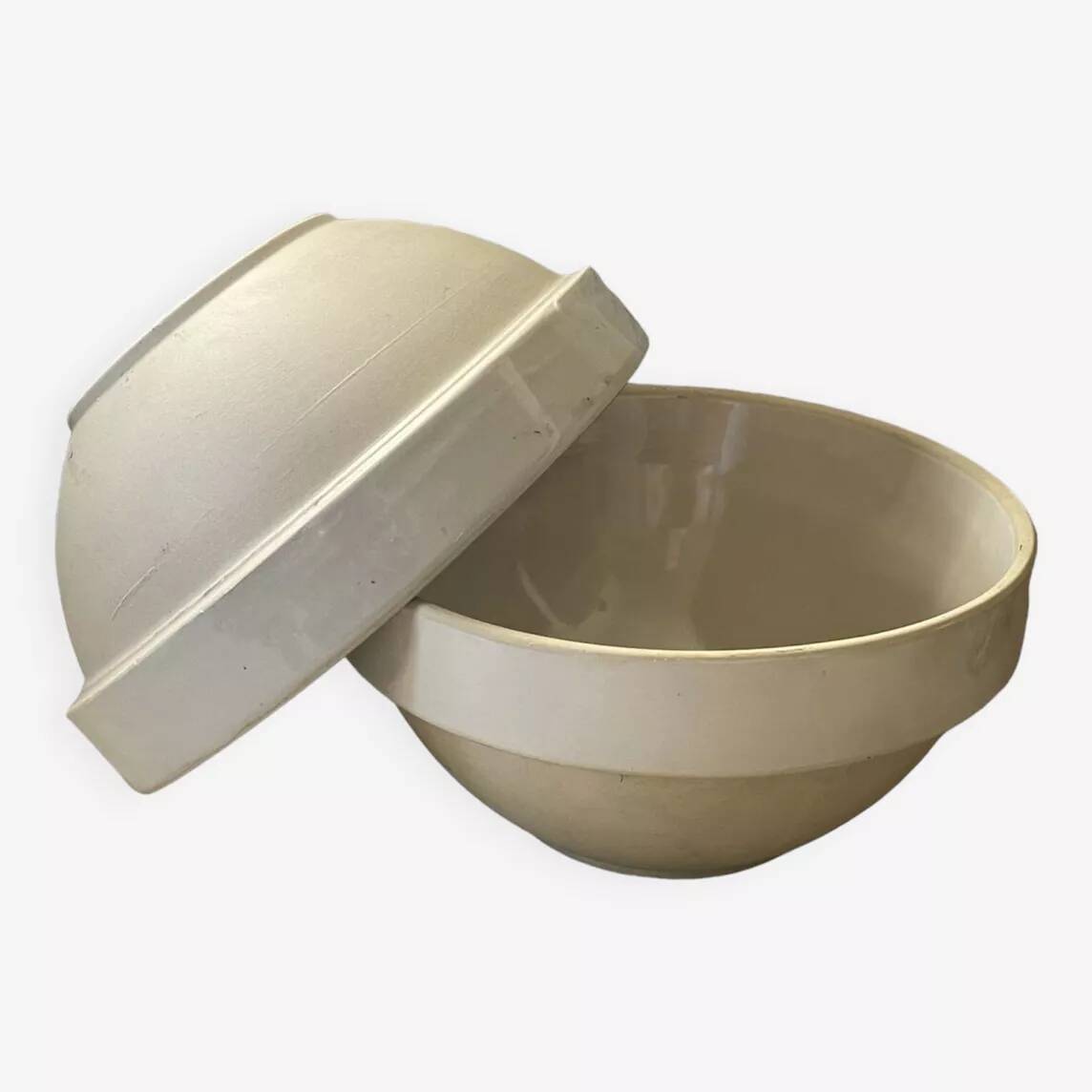 Set of two 2.5l Vintage stoneware salad bowls