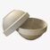Set of two 2.5l vintage stoneware salad bowls.