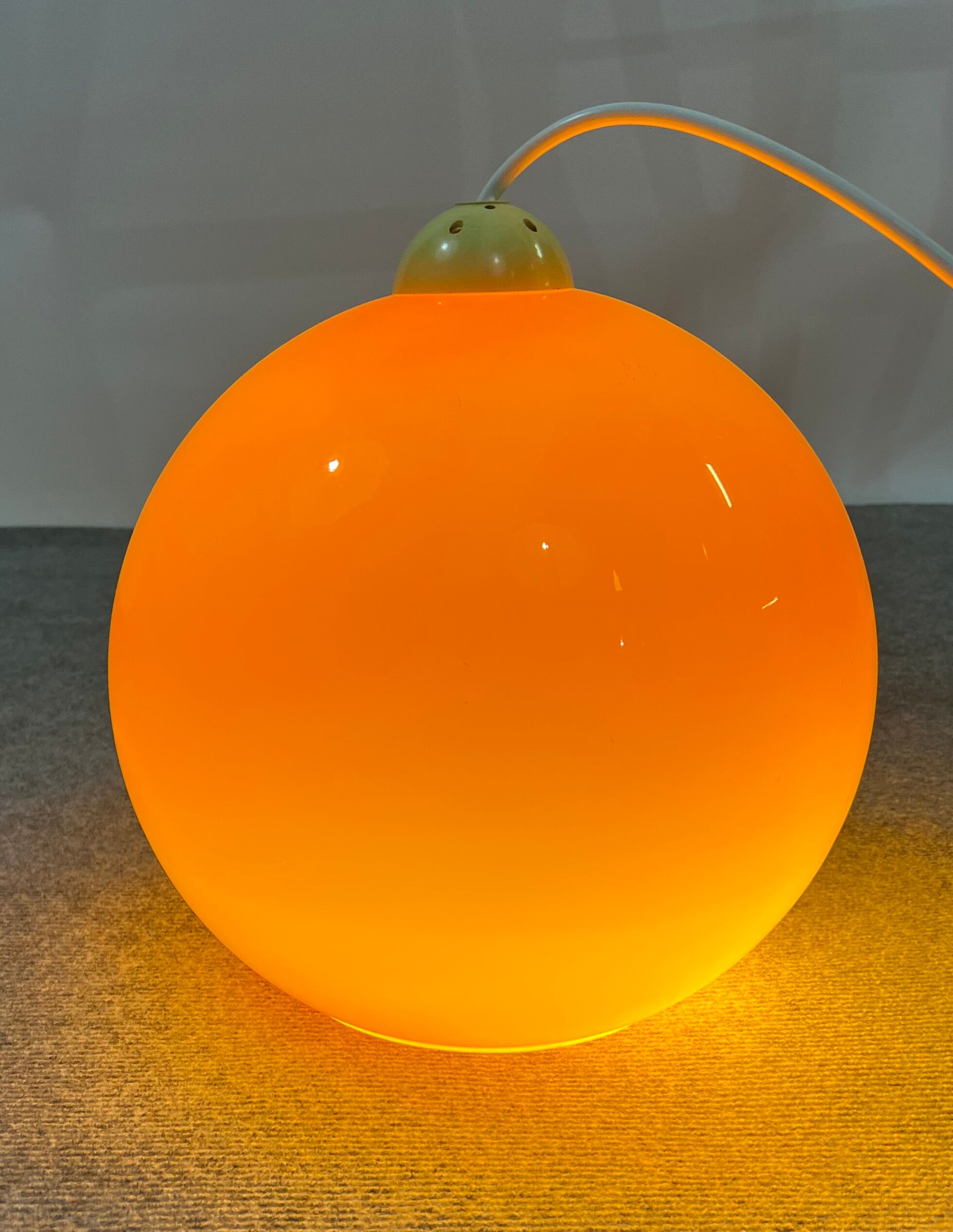 Space age orange pendant lamp