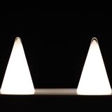 pair Teepee Glass Table Lamps 1970s France