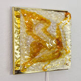 Mazzega Murano glass and brass wall lamp from the 60s