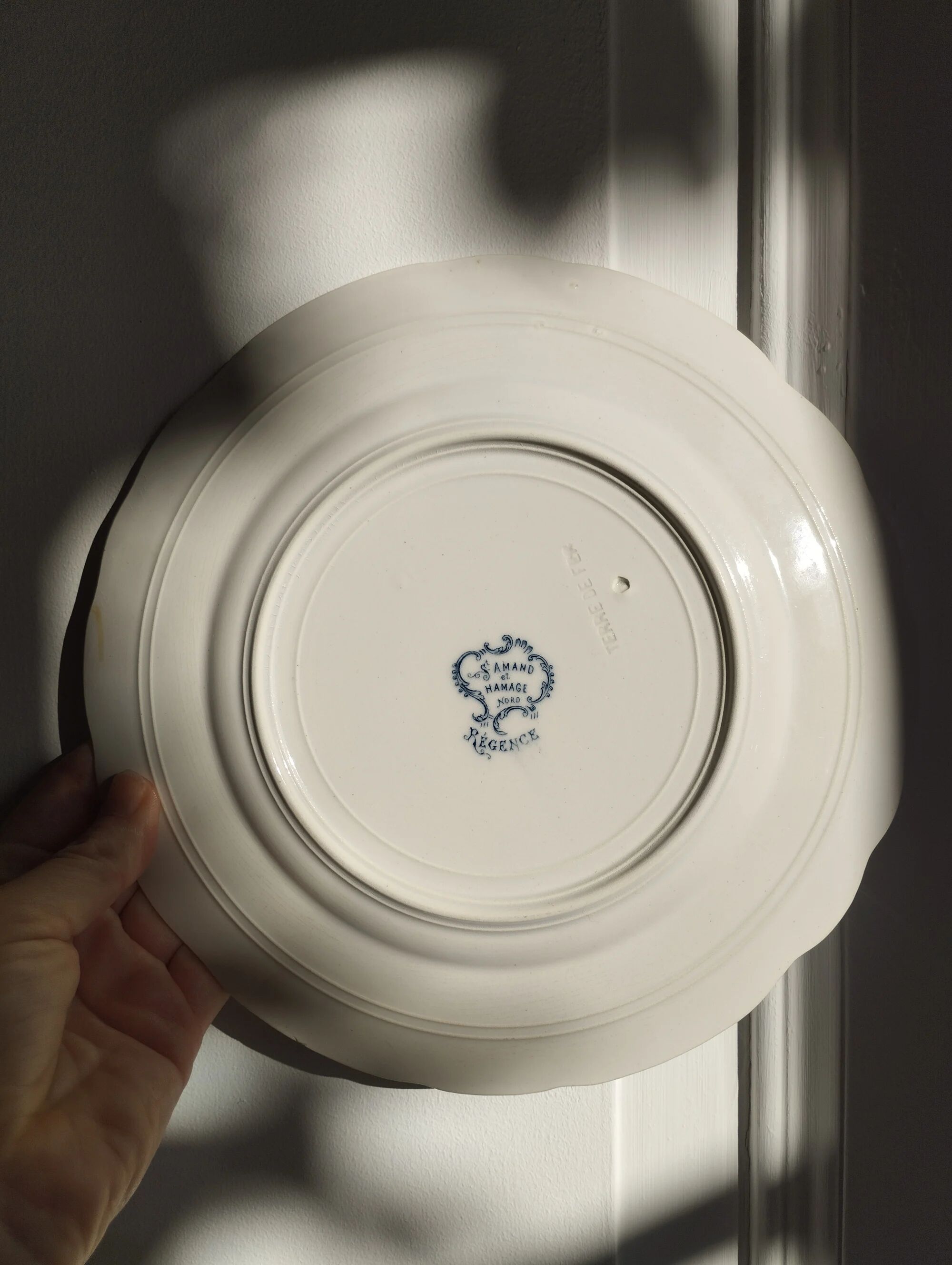 "Regency" - 6 dessert plates in ironstone St-Amand & Hamage