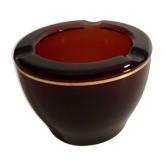 Cendrier verre ambre