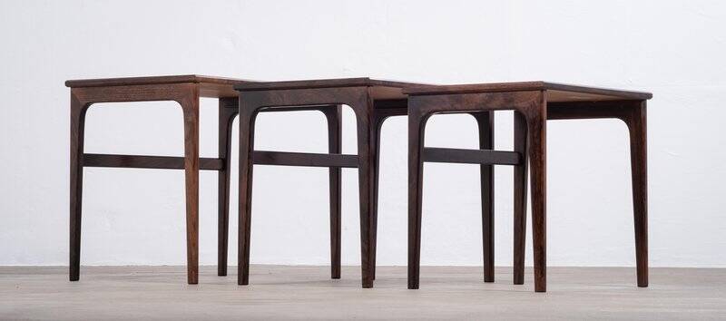 Mid-Century Danish Rosewood Nesting Tables from Brdr. Furbo, 1960s