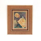Original Mid Century Swedish Oil on Canvas – “Roses” by Hans Ripa