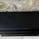 Double gold metal string shelves and black trays, vintage, 60s