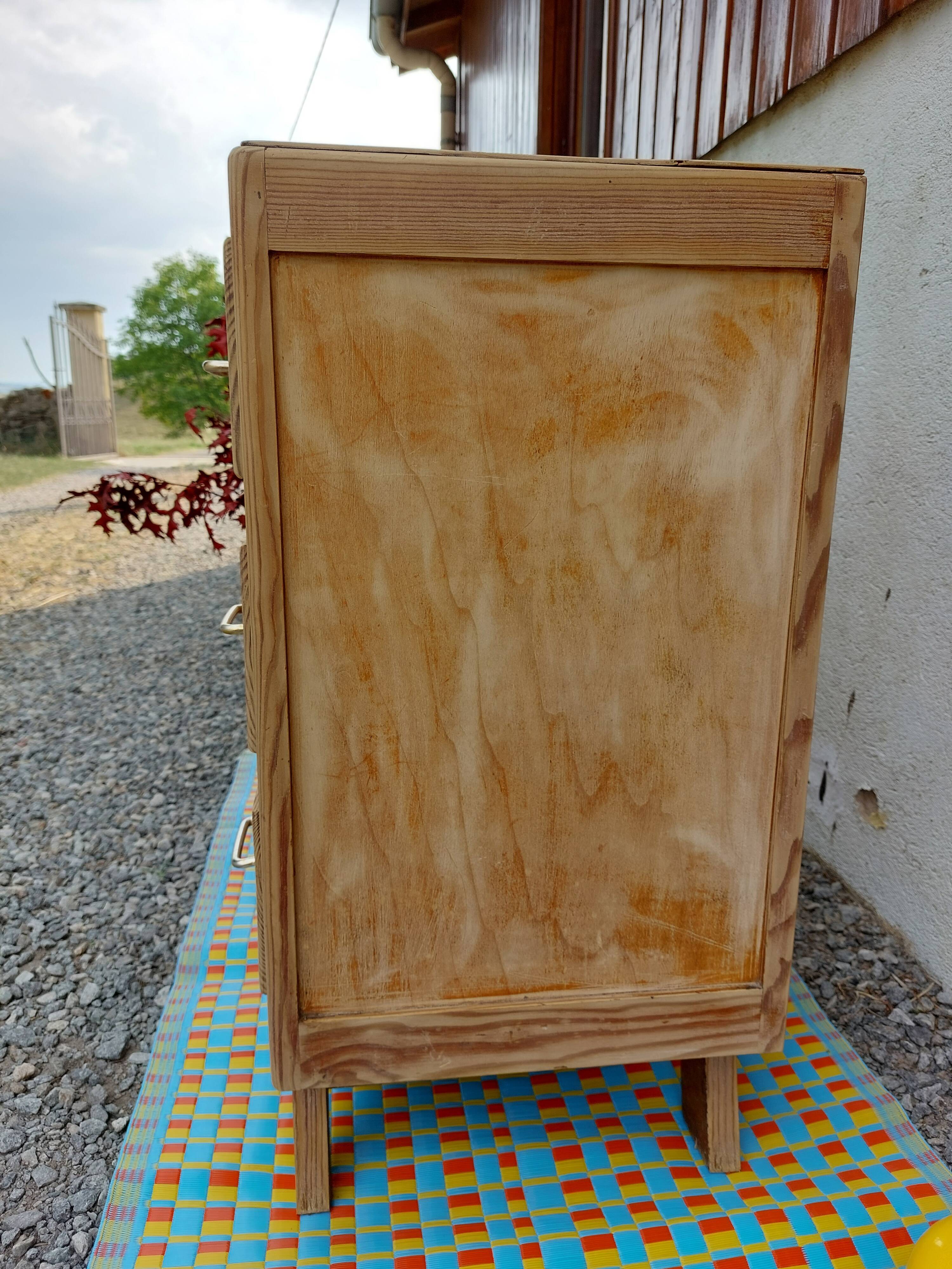 Sanded chest of drawers