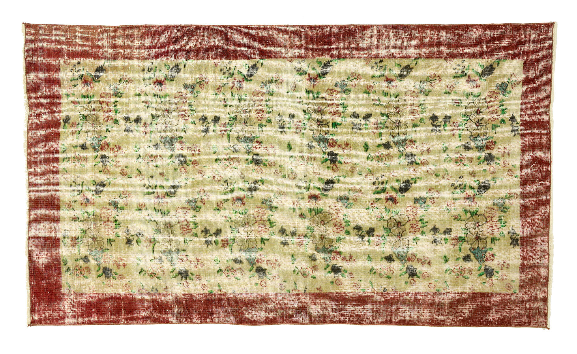 Anatolian handmade vintage rug 203 cm x 117 cm