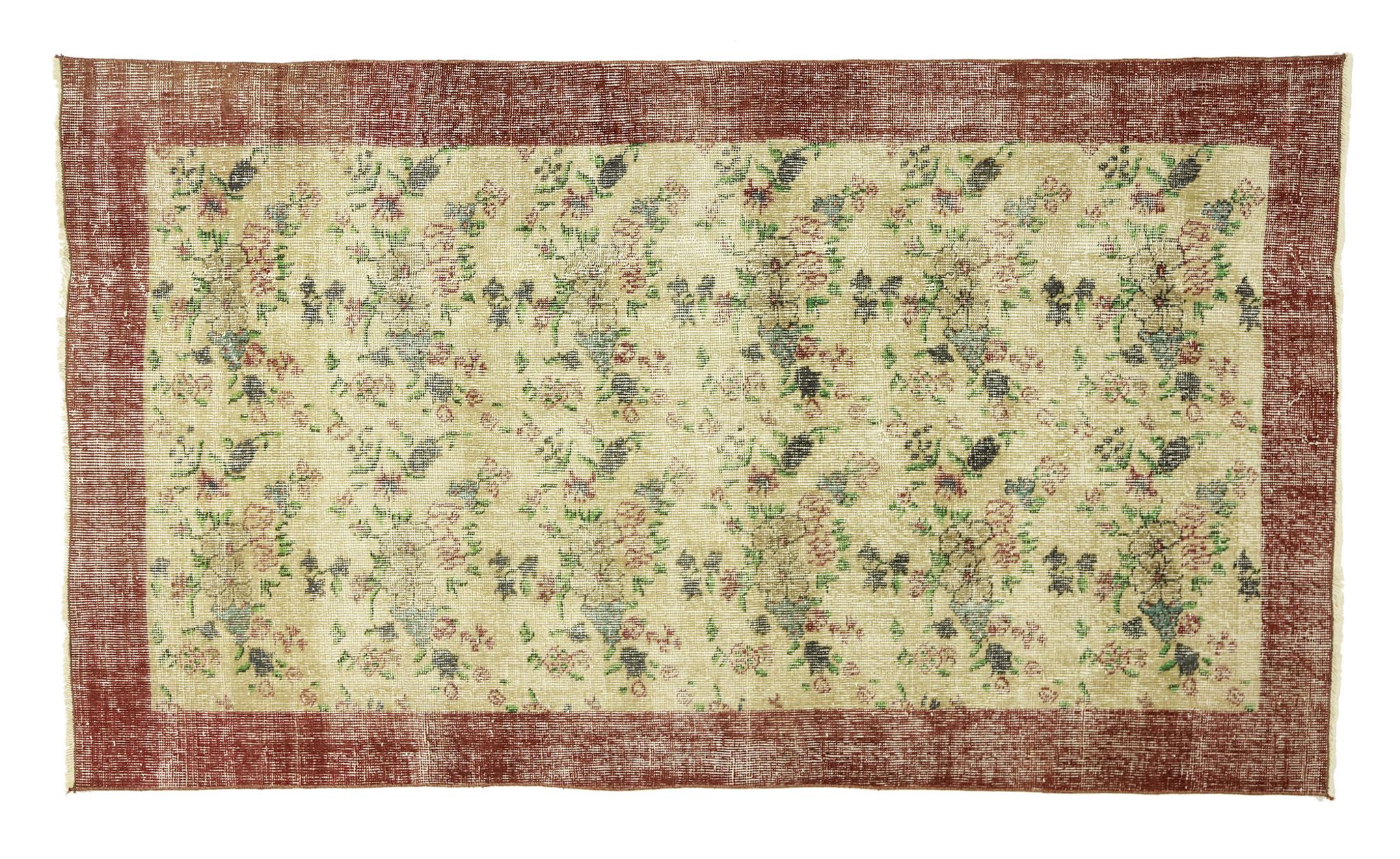 Anatolian handmade vintage rug 203 cm x 117 cm