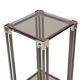 Hollywood Regency Side Table Plant Table Smoked Glass Chrome 1970s