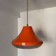 Space Age orange designer chandelier from the 70s