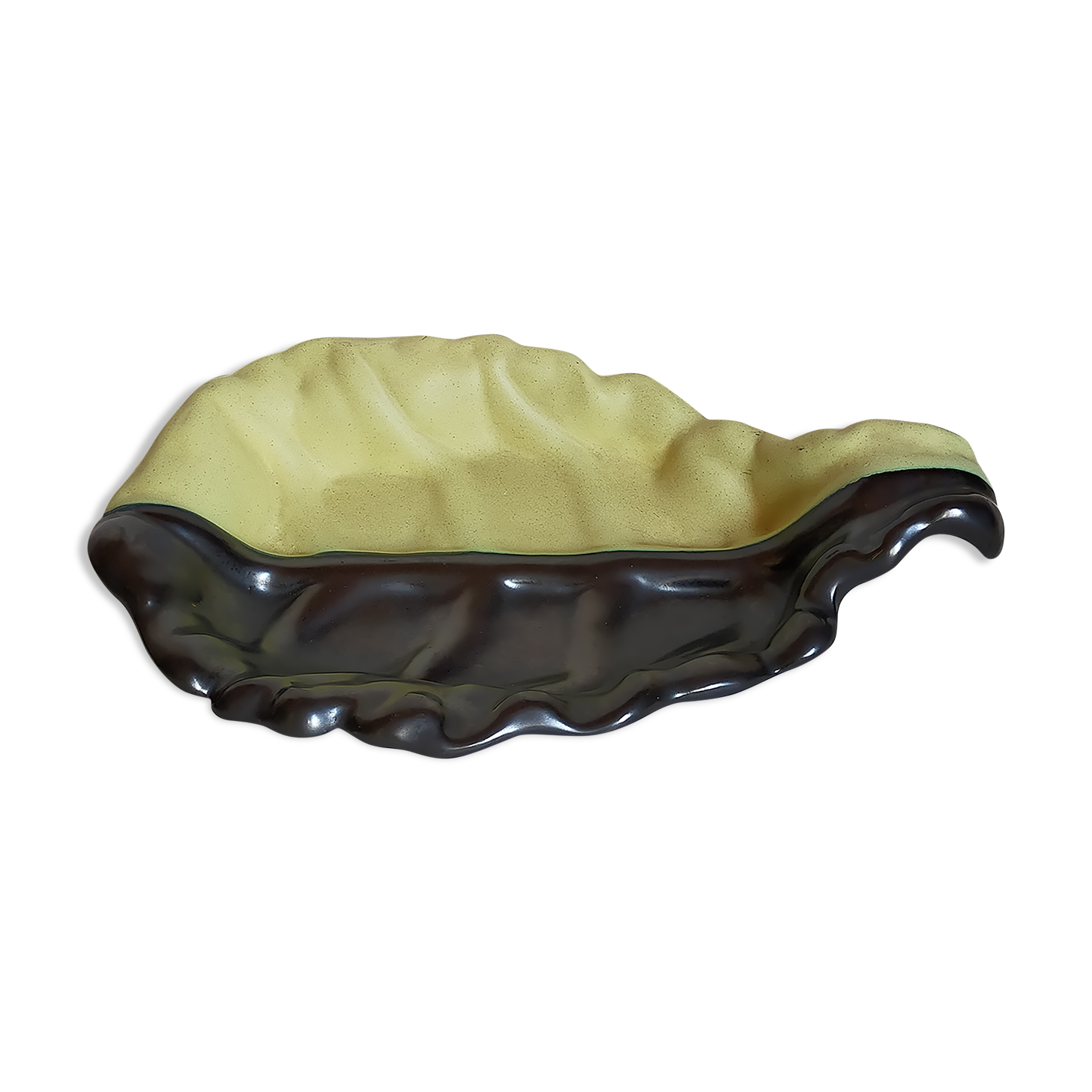 Cut empty-pockets ceramic two-tone atelier cerenne in vallauris 50s