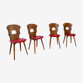 Série de 4 Chaises bistrot Gentiane de Baumann