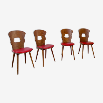 Set of 4 Gentiane bistro chairs by Baumann