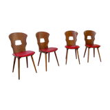 Set of 4 Gentiane bistro chairs by Baumann