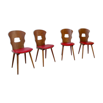 Set of 4 Gentiane bistro chairs by Baumann