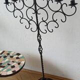 Large metal candlestick.