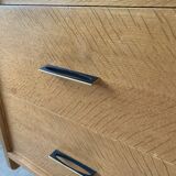 Large vintage 6-drawer chest of drawers from the 50s in oak.