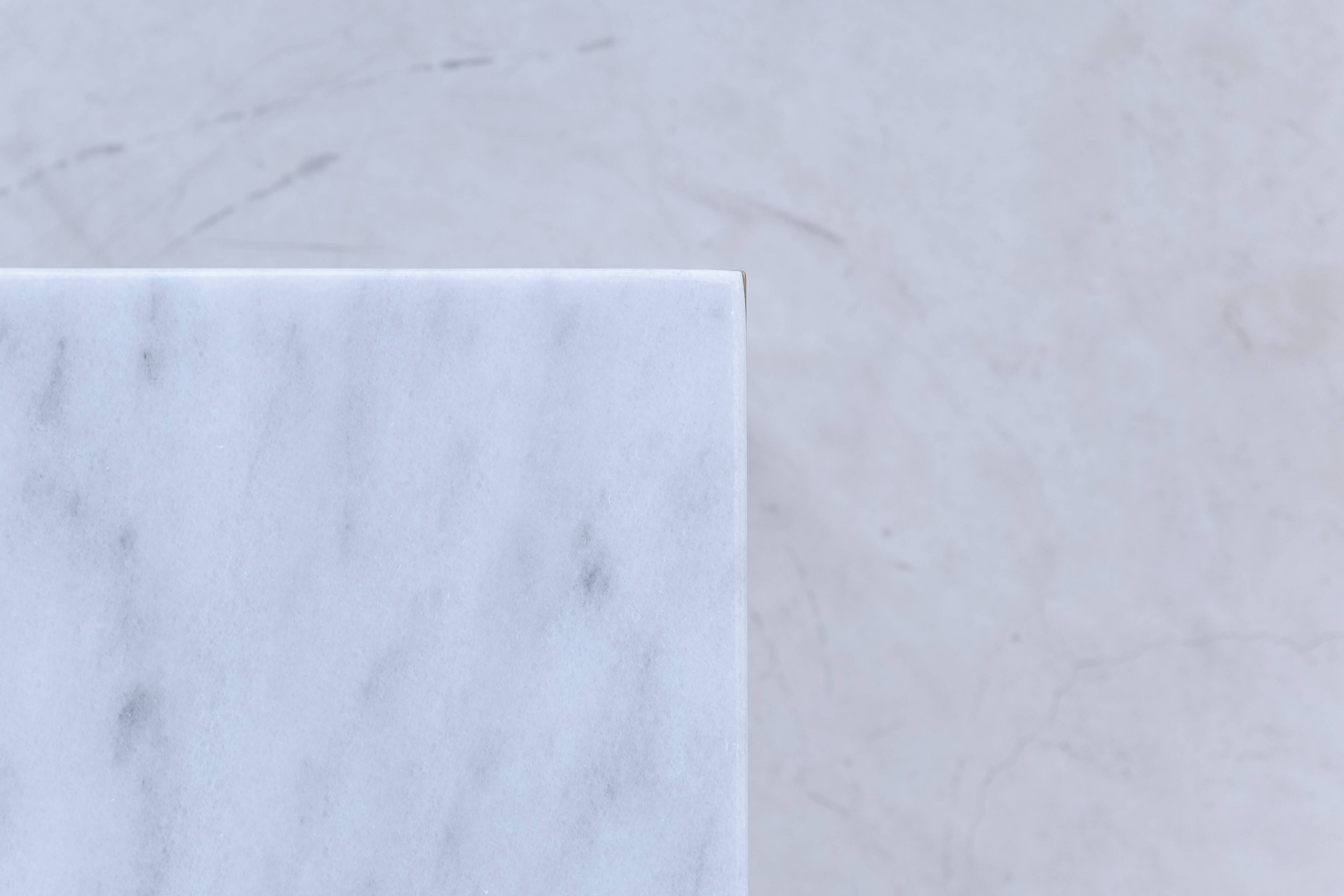 Square coffee table in white marble Ibiza