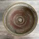 Vintage brass footed bowl, Italian decoration.