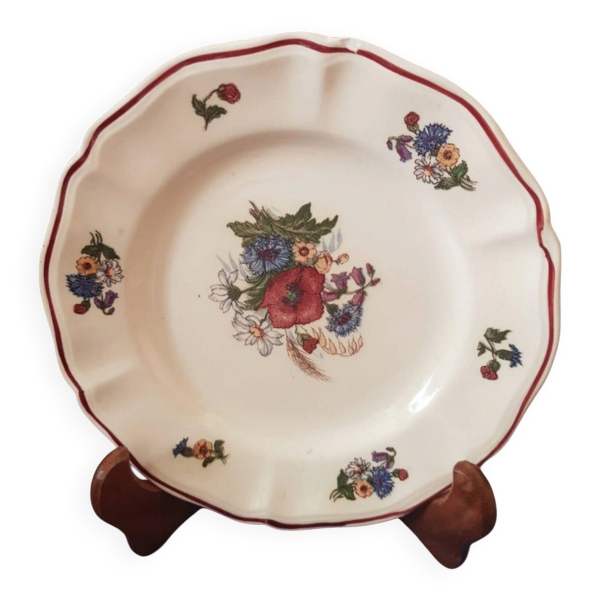 Set of 6 dessert plates, Sarreguemines Agreste