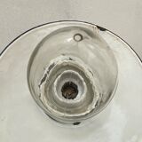 Glass industrial hanging lamp