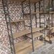Industrial iron and wood shelf