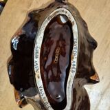 Large "Feuille" dish Vallauris Vintage 1963 - Glazed ceramic 42cm