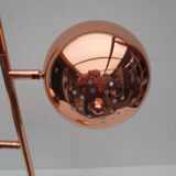 Copper table lamp, 2 spherical heads