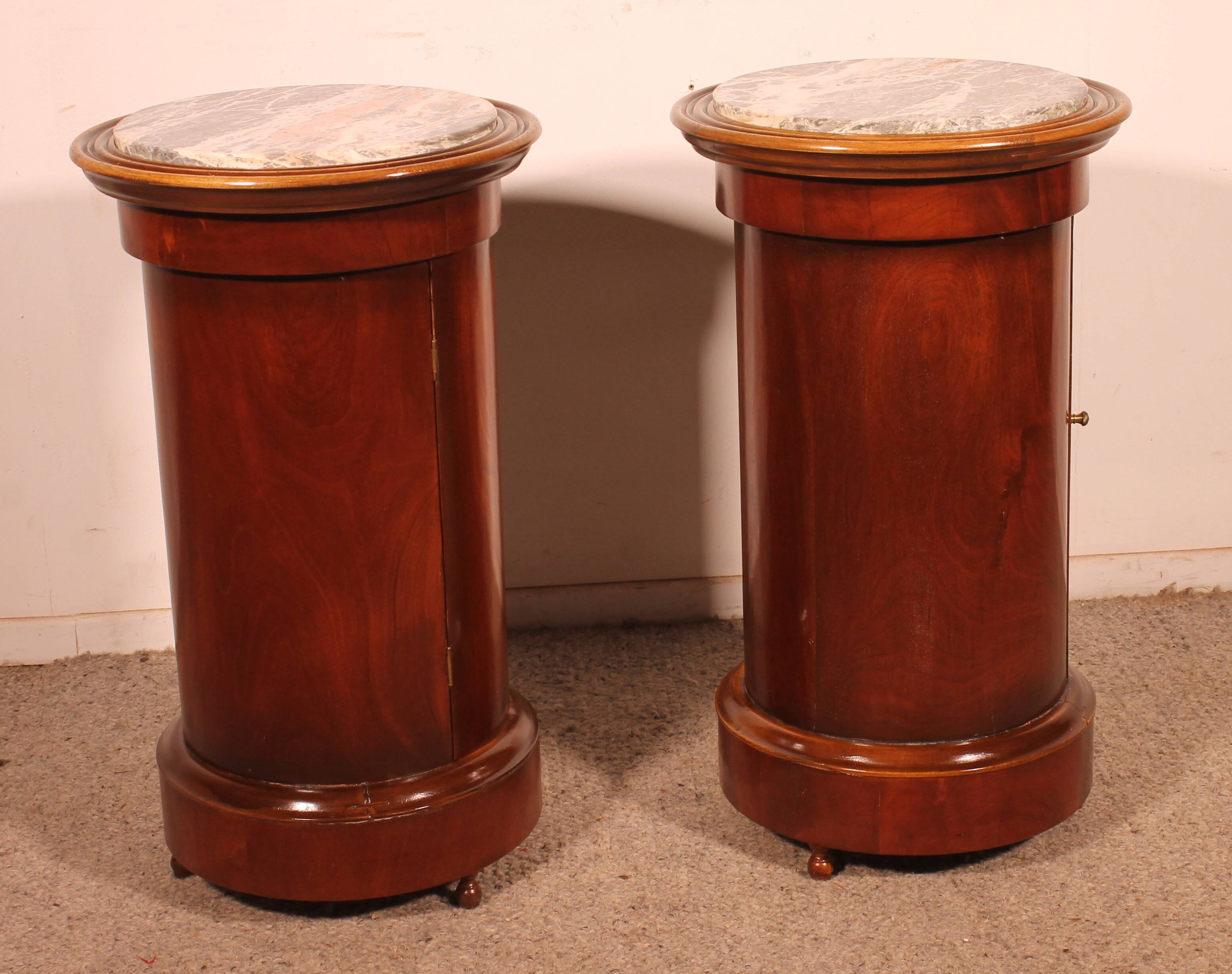 pair of somnos in mahogany