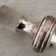 Liquor service crystal carafe glasses silver metal