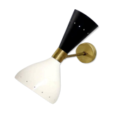 Wall sconce Diabolo italian black and white