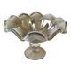 Murano Ruffled Bowl/Centerpiece, Pearly Iridescent Taupe Color. Diameter 24.5 cm