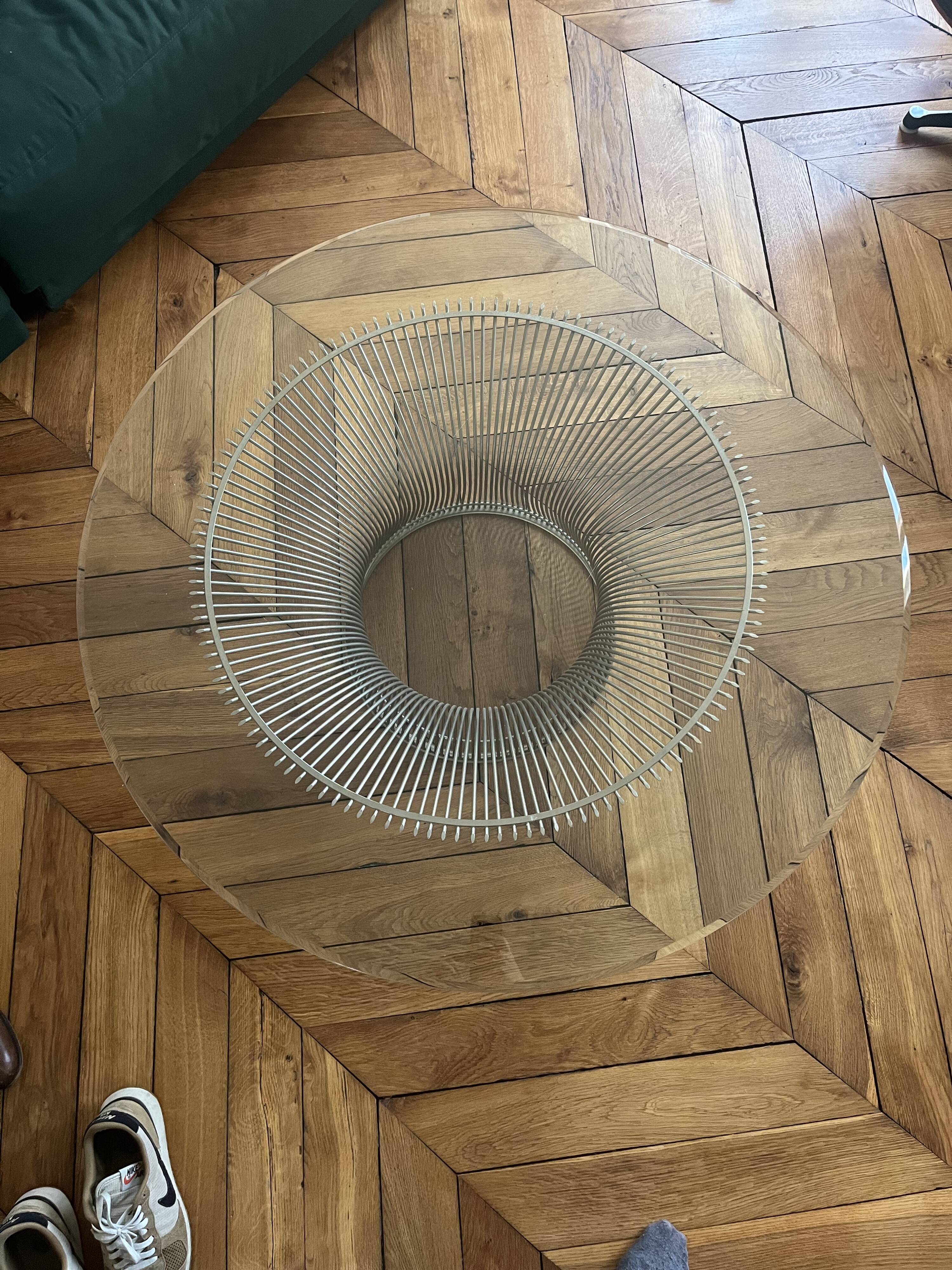 Warren Platner Steel and Glass Coffee Table, 1962