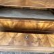 Louis-Philippe commode in burr walnut, Saint-Anne grey marble, mid-century