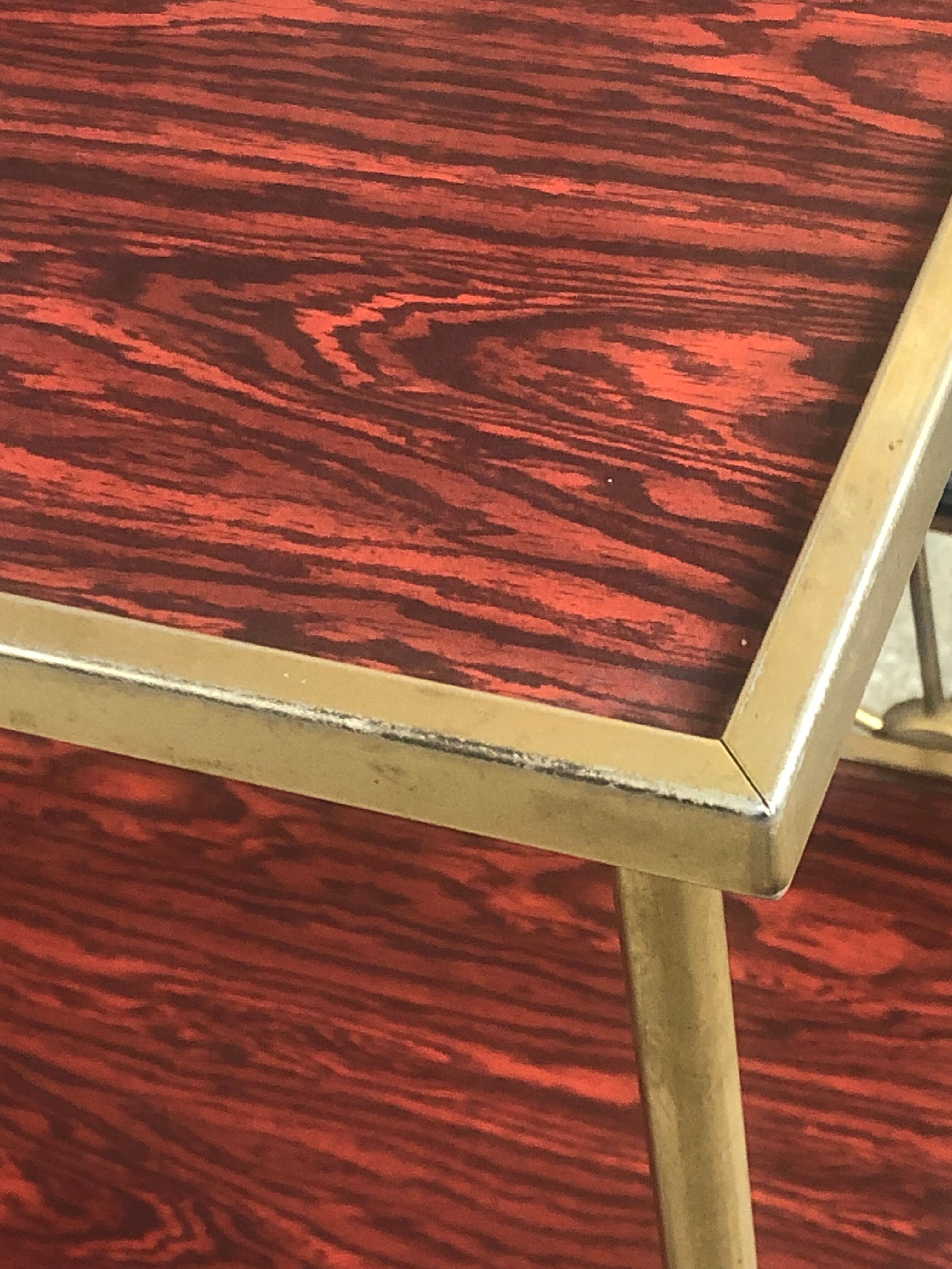 Brass and formica 60's rolling table