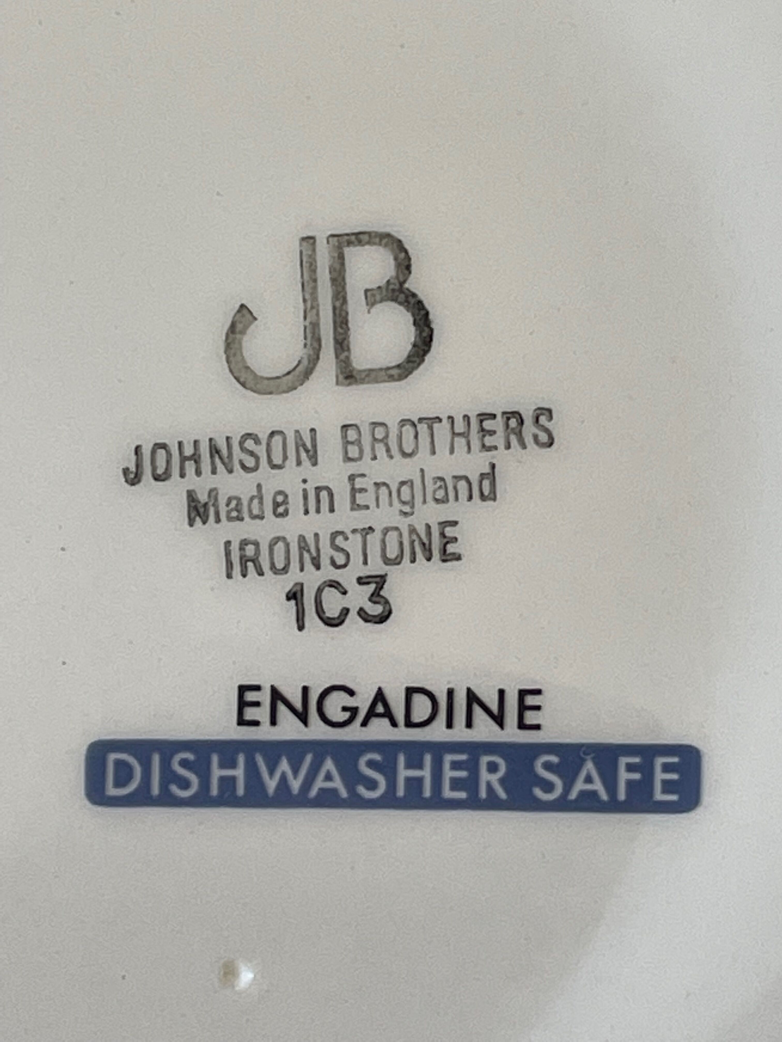5 Old Flat Plates Vintage Johnson Brothers Iron