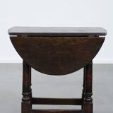 Tabouret anglais ancien à abattants, en chêne, datant du XVIIIe siècle