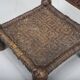 Early 20th century handmade low cedar chair, Nuristan, 1890s