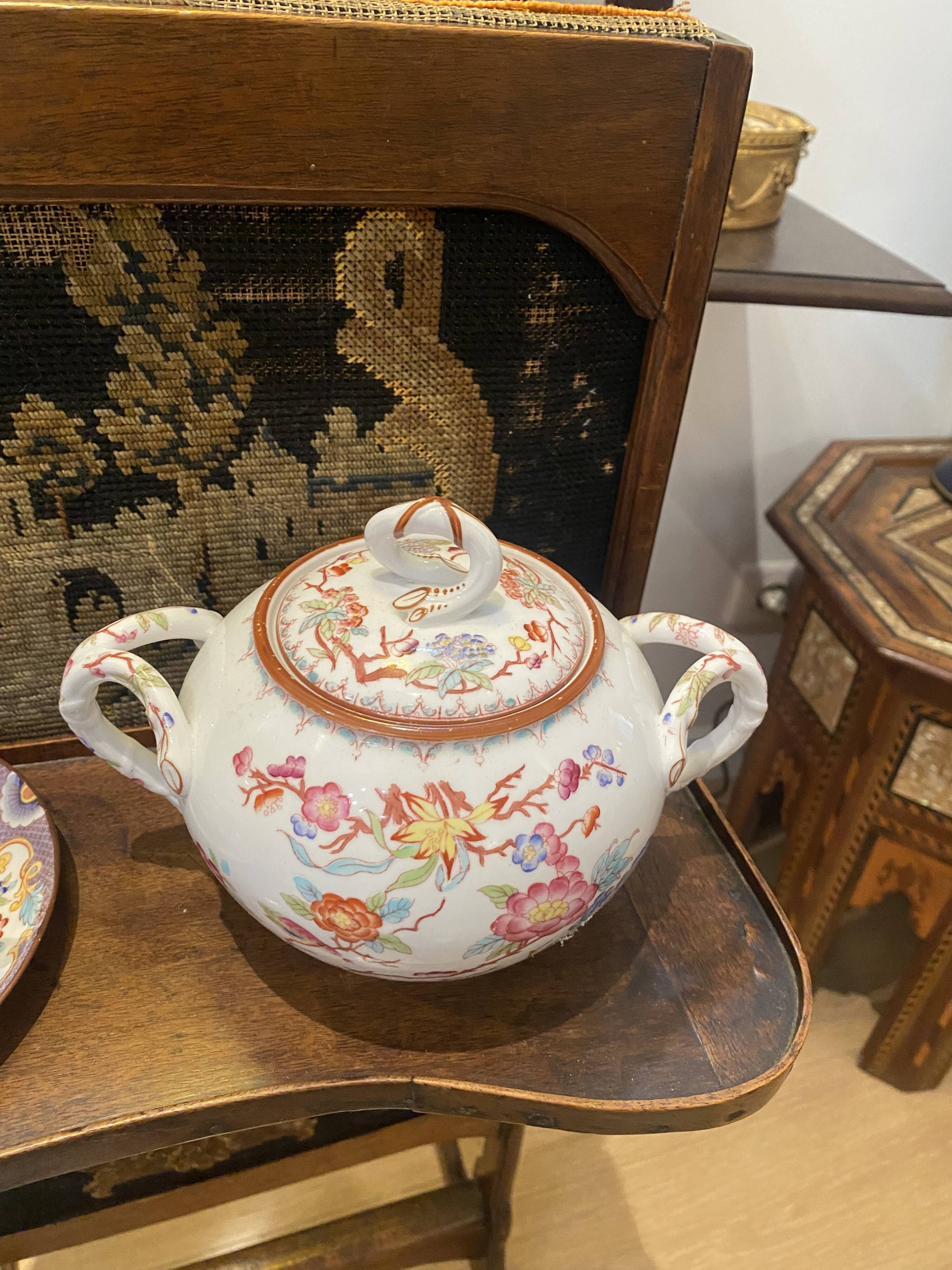 Minton English porcelain sugar bowl