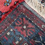 Antique Persian Handmade Hamadan Runner Rug, 3.4' x 7.7' (106cm x 237cm), 1920s