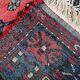 Antique Persian Handmade Hamadan Runner Rug, 3.4' x 7.7' (106cm x 237cm), 1920s